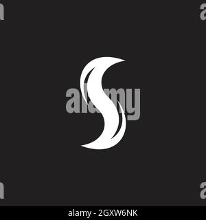 letter s motion simple geometric design logo vector Stock Vector
