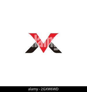 letter vk simple colorful geometric logo vector Stock Vector
