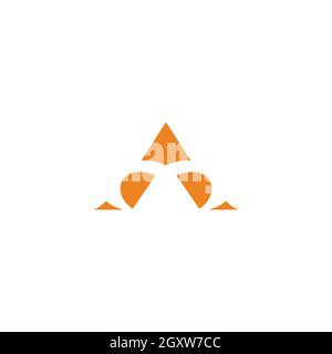 triangle letter ad abstract geometric logo vector Stock Vector
