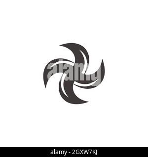 swirl circle geometric object motion geometric design simple symbol vector Stock Vector
