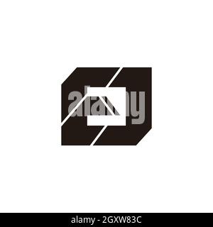 letter ej simple geometric slice square design logo vector Stock Vector