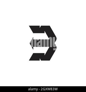 letter b fast movement arrow geometric design logo vector Stock Vector