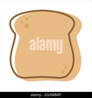 Toast slice vector illustration on a white background. Stock Vector