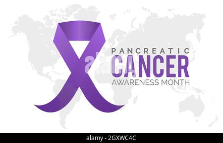 World pancreatic cancer awareness month banner design in white ...