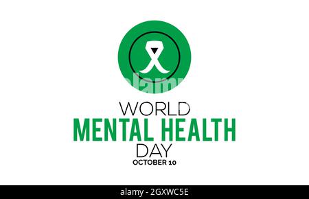 World mental health day banner design with white background. Vector template Stock Vector