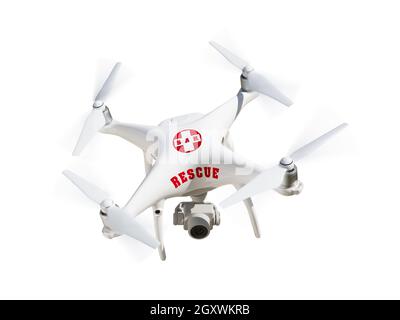 SAR - Search and Rescue Unmanned Aircraft System, (UAS) Drone Flying ...