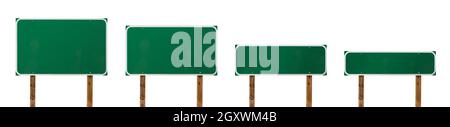Set with different road signs on white background Stock Photo - Alamy