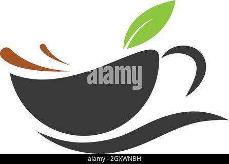 Green Tea logo vector icon template Stock Vector