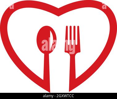 Love food logo vector template Stock Vector