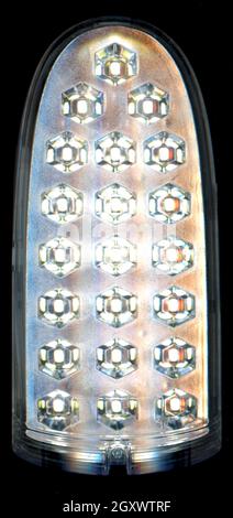 rechargeable portable emergency led light, anti blackout lamp Stock Photo