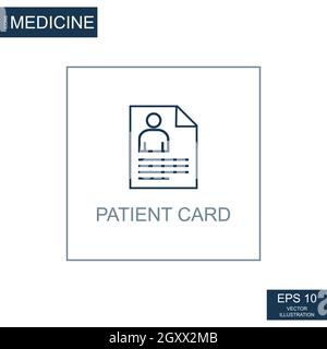 Abstract web icon, science medicine patient card - Vector illustration Stock Photo