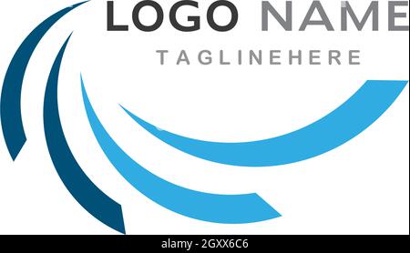 Water Wave symbol and icon Logo Template vector Stock Vector