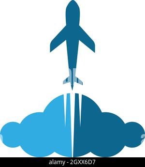 Air Plane logo vector template Stock Vector