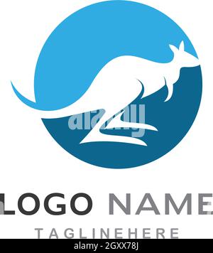 kangaroo Logo Template vector illustration Stock Vector