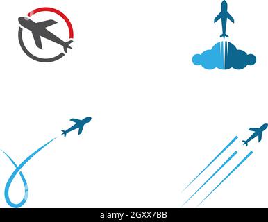 Air Plane logo vector template Stock Vector