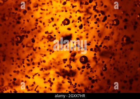 abstract golden background bubbles rare shapes different Stock Photo