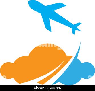 Air Plane logo vector template Stock Vector