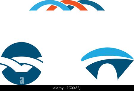 Bridge ilustration logo vector template Stock Vector