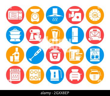 Timer vector glyph icon. Kitchen appliance. Graph symbol for cooking ...