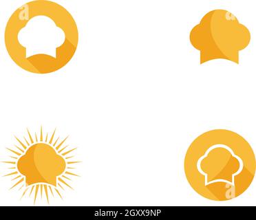 hat chef logo template vector illustration Stock Vector