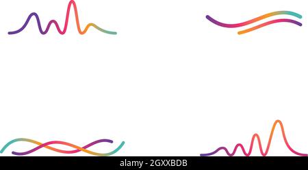 sound wave ilustration logo vector icon template Stock Vector