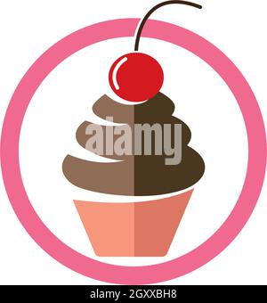 Cake logo vector ilustration template Stock Vector