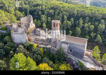 Gelida Castle in the province of Barcelona Catalonia Spain Stock Photo