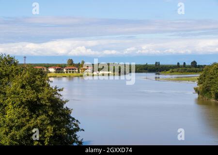 Anaklia, Georgia - September 28, 2021: Anaklia resort, hotels and buildings, water and sun Stock Photo