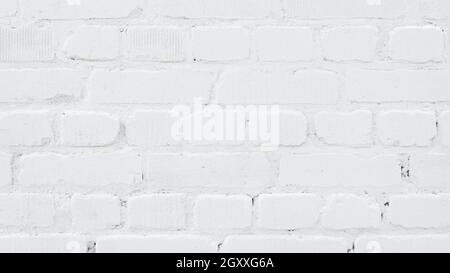old brick wall painted white background Stock Photo