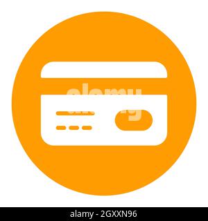 Credit card vector flat white glyph icon. Online payment. Credit debit card cash withdrawal. E-commerce sign. Graph symbol for your web site design, l Stock Photo