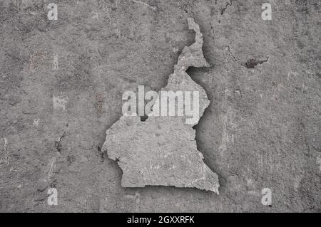 Map of Cameroon on weathered concrete Stock Photo - Alamy