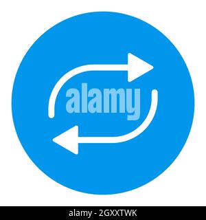 Repeat button vector flat glyph icon. Music sign. Graph symbol for ...