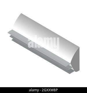 Isometric wall mounted air conditioner. Electric air cooling. Room interior element. Indoor furniture. Vector EPS10. Stock Vector