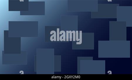Geometric pattern of rectangular blocks on a gradient blue background. Vector illustration. Stock Vector