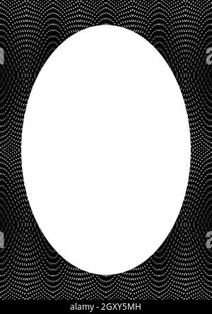 White circle frame background with decorated design borders Stock Photo