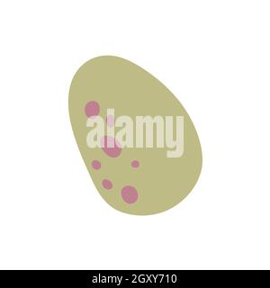 Dinosaur, prehistoric dinosaur eggs with dark dots Stock Vector
