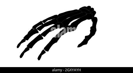 Closeup Back view of forearm in black and white isolated background Stock Photo