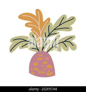 Abstract lush tree in a stone prehistorical Stock Vector