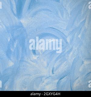 Light blue wall painted in a Provence style. It can be used as background and texture. Stock Photo
