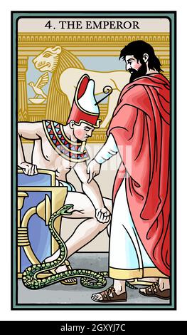 tarot fortune telling card illustration Stock Photo