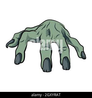 https://l450v.alamy.com/450v/2gxyrat/dead-mans-hand-zombie-for-halloween-halftone-flat-illustration-of-a-crawling-hand-in-a-comic-style-vector-illustration-2gxyrat.jpg