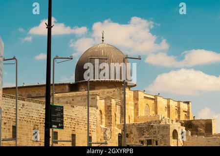 14-09-2021. jerusalem-israel. The mosque on the Temple Mount Jerusalem Stock Photo