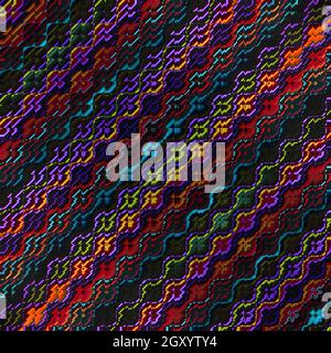 Diagonal striped multicolored modern style pattern Stock Photo