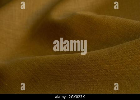 Natural linen fabric texture. Textured fabric background. Macro with shallow dof Stock Photo