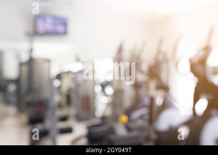 Abstract blur fitness gym with equipment for background Stock Photo - Alamy