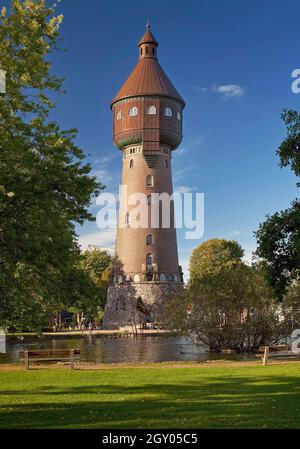 water reservoir tower in Heide in Holstein, Germany, Schleswig-Holstein, Heide in Holstein