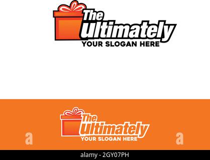 Modern gift box logo design Stock Vector
