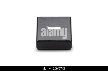 Black gilf box isolated on white background with clipping path. Stock Photo