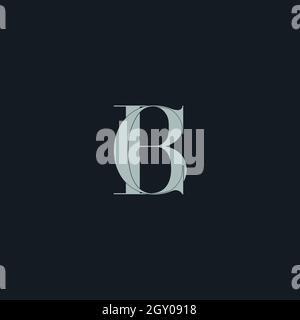 Initial BB or CB uppercase letter icon logo Stock Vector