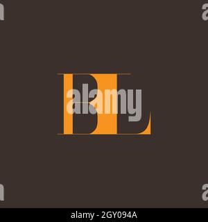 Initial BL uppercase letter icon logo Stock Vector